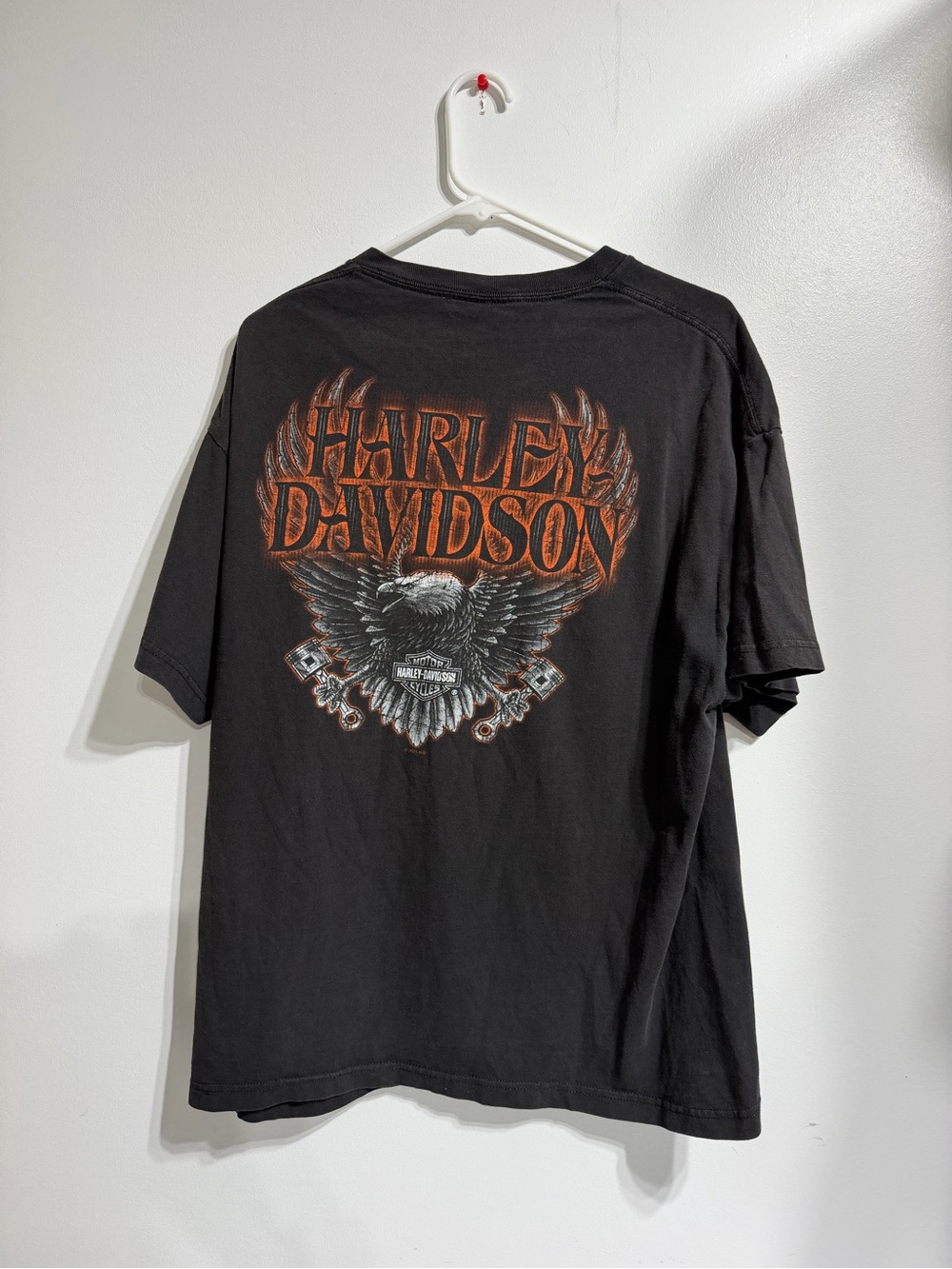 Vintage Harley Davidson Wisconsin Eagle Piston Black T-Shirt XL